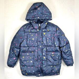 ANDY & EVAN‎ Little Girls' Star Pattern Hooded Puffer Jacket Winter Ski Size L